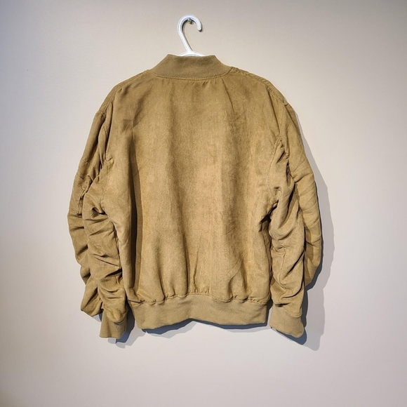 OVERSIZED SUEDE BOMBER JACKET - Picture 2 of 3